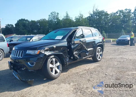 2014 Jeep Grand Cherokee Overland z USA, uszkodzony, nr VIN 1C4RJFCG3EC523356